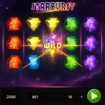 Magius Casino - Starburst Slot - Bunte Juwelen und schnelle Action